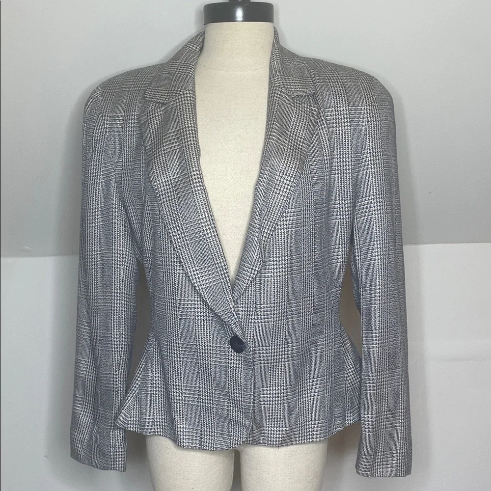 Dior Classic Black and White Checkered Blazer
